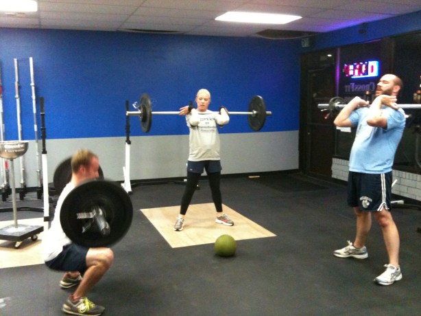 Clayton Kristin Jamie Front Squat, Smashby Training, CrossFit Lakewood, CrossFit in Denver